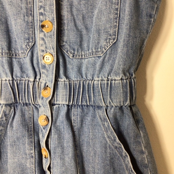 Show me your Mumu denim Jean short overalls women small blue - Picture 4 of 9